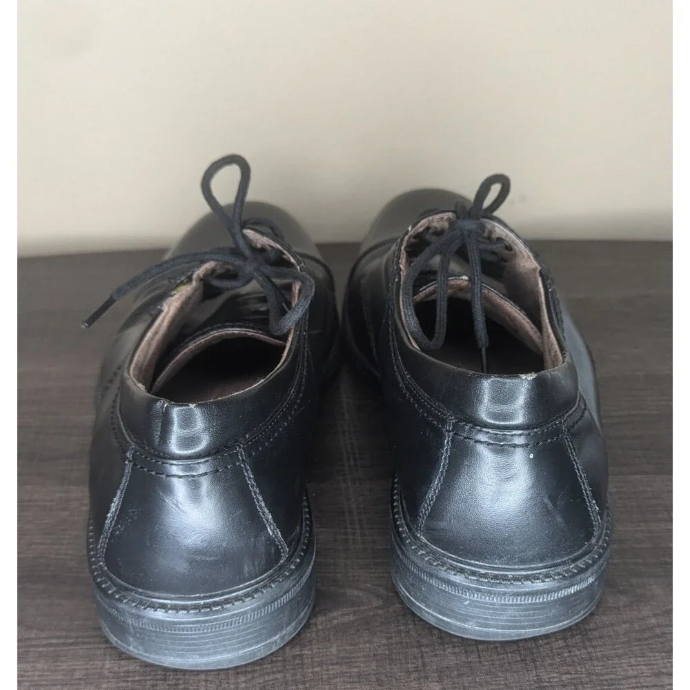 Merona Shoes Mens 12 Comfort Gel Black Leather Upper Balance Man Made Materials